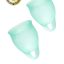 Менструальная чаша Satisfyer Feel Confident, 2 шт в наборе, силикон, зеленый