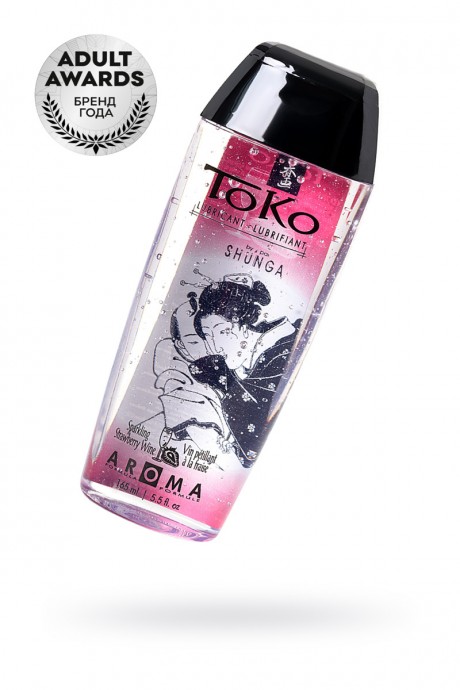 276401 ЛУБРИКАНТ SHUNGA TOKO AROMA НА ВОДНОЙ ОСНОВЕ, КЛУБНИКА И ШАМПАНСКОЕ, 165 МЛ